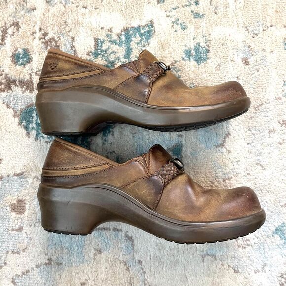 Ariat Del Mar Horsebit Distressed Leather Clogs size 8 - Picture 4 of 8